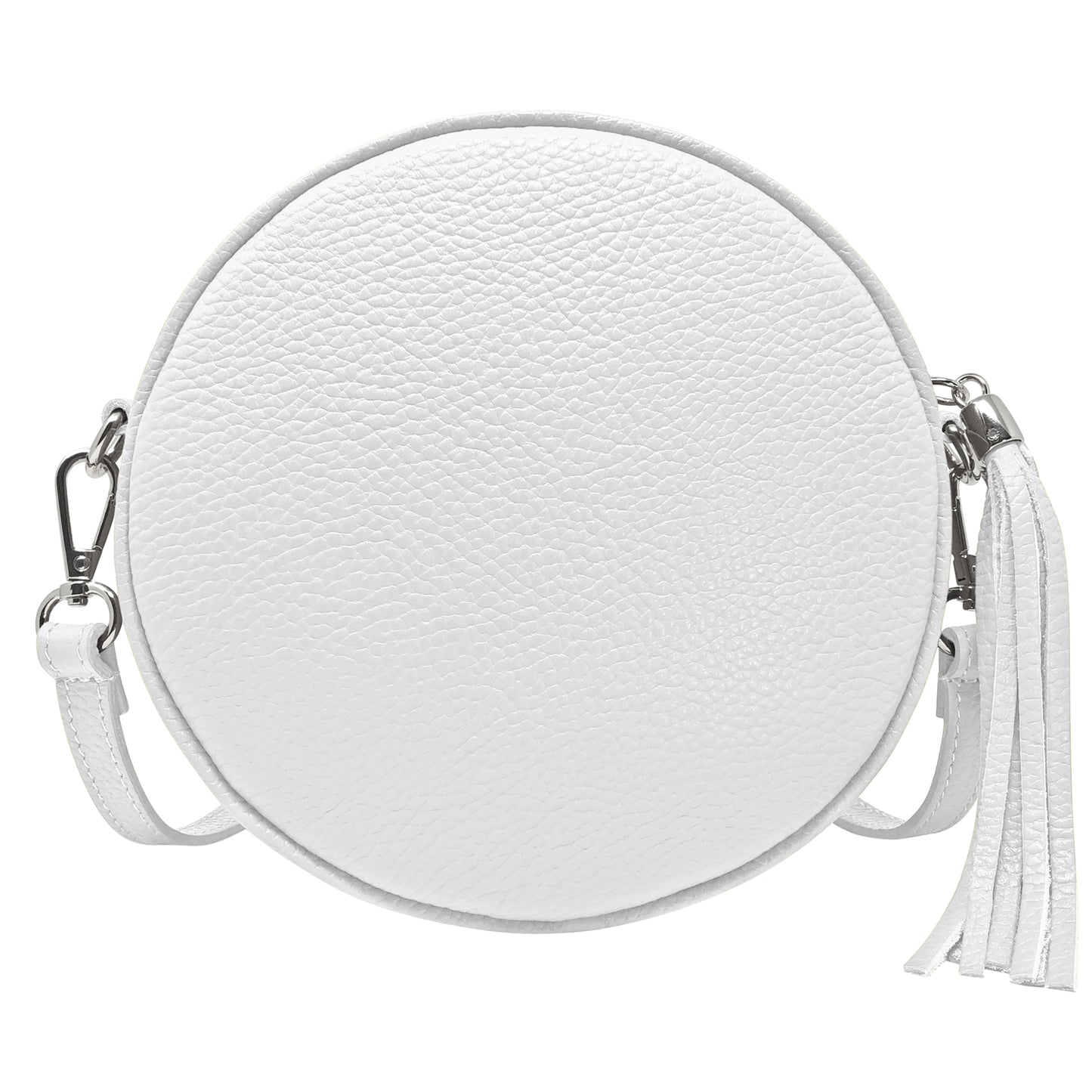 Borsa Donna a Tracolla Rotonda, In Vera Pelle, Made in Italy, Modello Dora Parubi Borse - vista 53