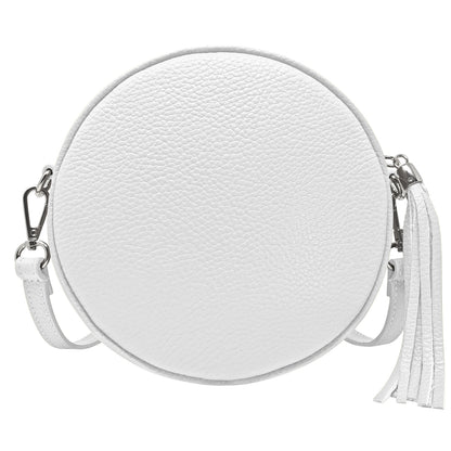 Borsa Donna a Tracolla Rotonda, In Vera Pelle, Made in Italy, Modello Dora Parubi Borse - vista 53
