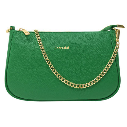 Borsa Donna a Tracolla e Spalla, In Vera Pelle, Made in Italy, Modello Isa Parubi Borse Verde Bottiglia - vista 15