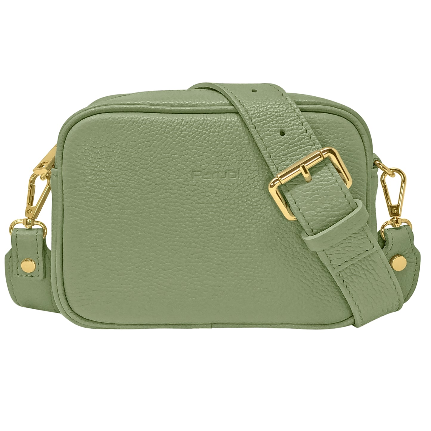 Borsa Donna a Tracolla, In Vera Pelle, Made in Italy, Modello Ginevra Parubi Borse Verde Salvia - vista 6