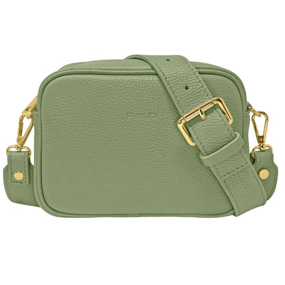 Borsa Donna a Tracolla, In Vera Pelle, Made in Italy, Modello Ginevra Parubi Borse Verde Salvia - vista 6