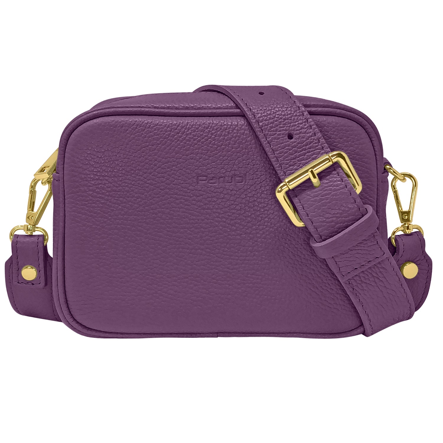 Borsa Donna a Tracolla, In Vera Pelle, Made in Italy, Modello Ginevra Parubi Borse Viola - vista 16