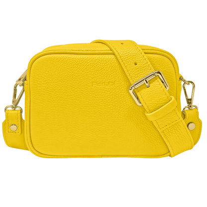 Borsa Donna a Tracolla, In Vera Pelle, Made in Italy, Modello Ginevra Parubi Borse Giallo Chiaro - vista 106