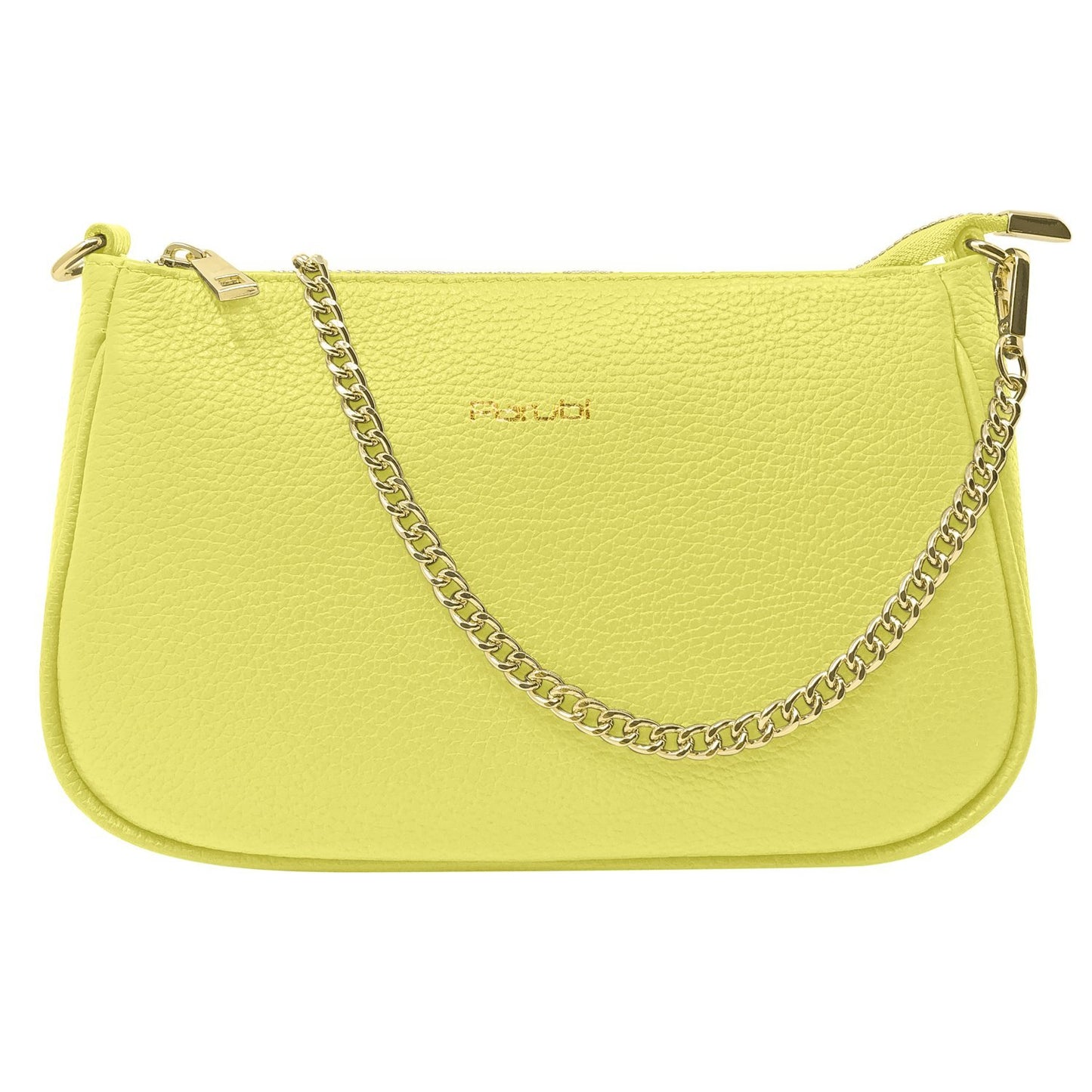 Borsa Donna a Tracolla e Spalla, In Vera Pelle, Made in Italy, Modello Isa Parubi Borse Giallo Chiaro - vista 43