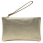 Pochette Donna a Mano, In Vera Pelle Laminata, Made in Italy, Modello Aura Parubi Platino - vista 19