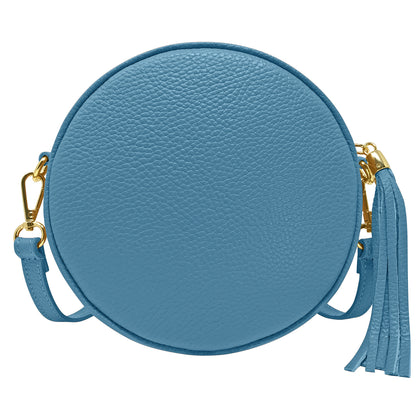 Borsa Donna a Tracolla Rotonda, In Vera Pelle, Made in Italy, Modello Dora Parubi Borse - vista 63