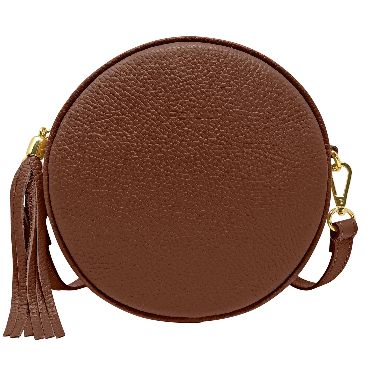 Borsa Donna a Tracolla Rotonda, In Vera Pelle, Made in Italy, Modello Dora Parubi Borse Marrone - vista 76