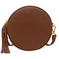 Borsa Donna a Tracolla Rotonda, In Vera Pelle, Made in Italy, Modello Dora Parubi Borse Marrone - vista 76