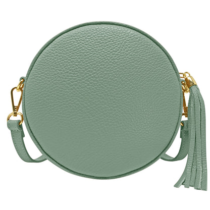 Borsa Donna a Tracolla Rotonda, In Vera Pelle, Made in Italy, Modello Dora Parubi Borse - vista 3
