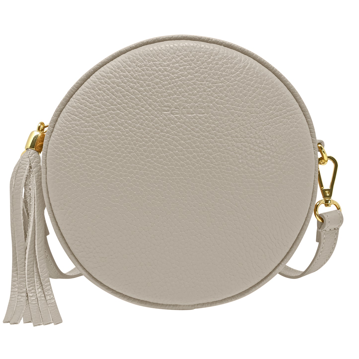 Borsa Donna a Tracolla Rotonda, In Vera Pelle, Made in Italy, Modello Dora Parubi Borse Sabbia - vista 86