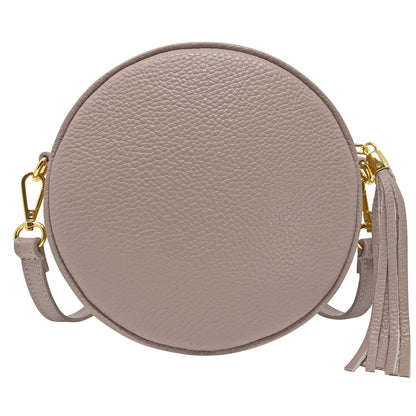 Borsa Donna a Tracolla Rotonda, In Vera Pelle, Made in Italy, Modello Dora Parubi Borse - vista 98