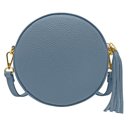 Borsa Donna a Tracolla Rotonda, In Vera Pelle, Made in Italy, Modello Dora Parubi Borse - vista 58