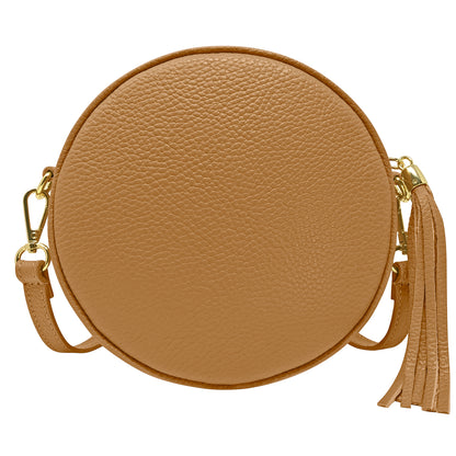 Borsa Donna a Tracolla Rotonda, In Vera Pelle, Made in Italy, Modello Dora Parubi Borse - vista 18