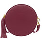 Borsa Donna a Tracolla Rotonda, In Vera Pelle, Made in Italy, Modello Dora Parubi Borse Bordeaux - vista 11