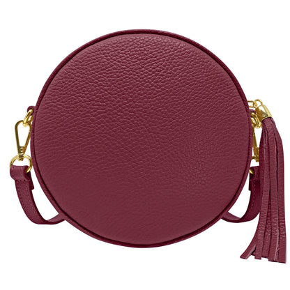 Borsa Donna a Tracolla Rotonda, In Vera Pelle, Made in Italy, Modello Dora Parubi Borse - vista 13
