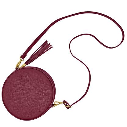 Borsa Donna a Tracolla Rotonda, In Vera Pelle, Made in Italy, Modello Dora Parubi Borse - vista 14