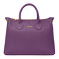 Borsa Donna a Mano con Tracolla, In Vera Pelle Morbida, Made in Italy, Modello Ada Parubi Borse Viola - vista 121