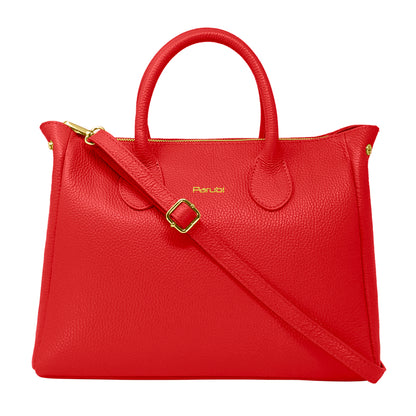 Borsa Donna a Mano con Tracolla, In Vera Pelle Morbida, Made in Italy, Modello Ada Parubi Borse - vista 80