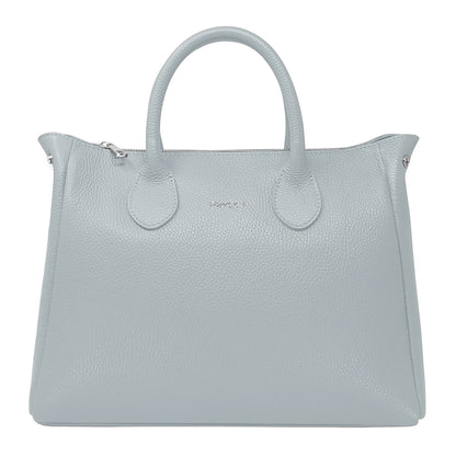 Borsa Donna a Mano con Tracolla, In Vera Pelle Morbida, Made in Italy, Modello Ada Parubi Borse Celeste - vista 97