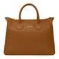 Borsa Donna a Mano con Tracolla, In Vera Pelle Morbida, Made in Italy, Modello Ada Parubi Borse Marrone Chiaro - vista 73