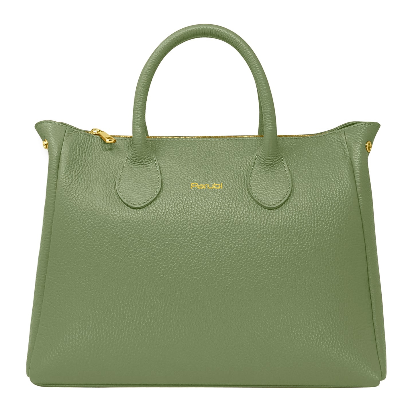 Borsa Donna a Mano con Tracolla, In Vera Pelle Morbida, Made in Italy, Modello Ada Parubi Borse Verde Salvia - vista 85