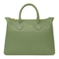 Borsa Donna a Mano con Tracolla, In Vera Pelle Morbida, Made in Italy, Modello Ada Parubi Borse Verde Salvia - vista 85