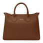 Borsa Donna a Mano con Tracolla, In Vera Pelle Morbida, Made in Italy, Modello Ada Parubi Borse Marrone - vista 151