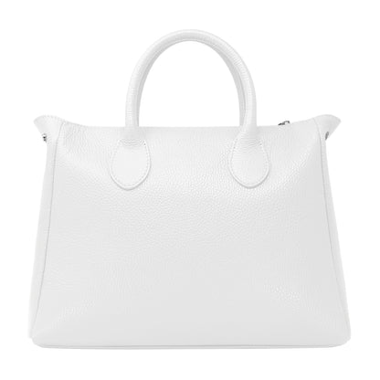 Borsa Donna a Mano con Tracolla, In Vera Pelle Morbida, Made in Italy, Modello Ada Parubi Borse - vista 46