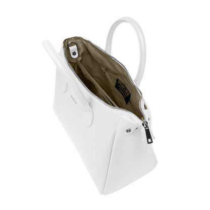 Borsa Donna a Mano con Tracolla, In Vera Pelle Morbida, Made in Italy, Modello Ada Parubi Borse - vista 47