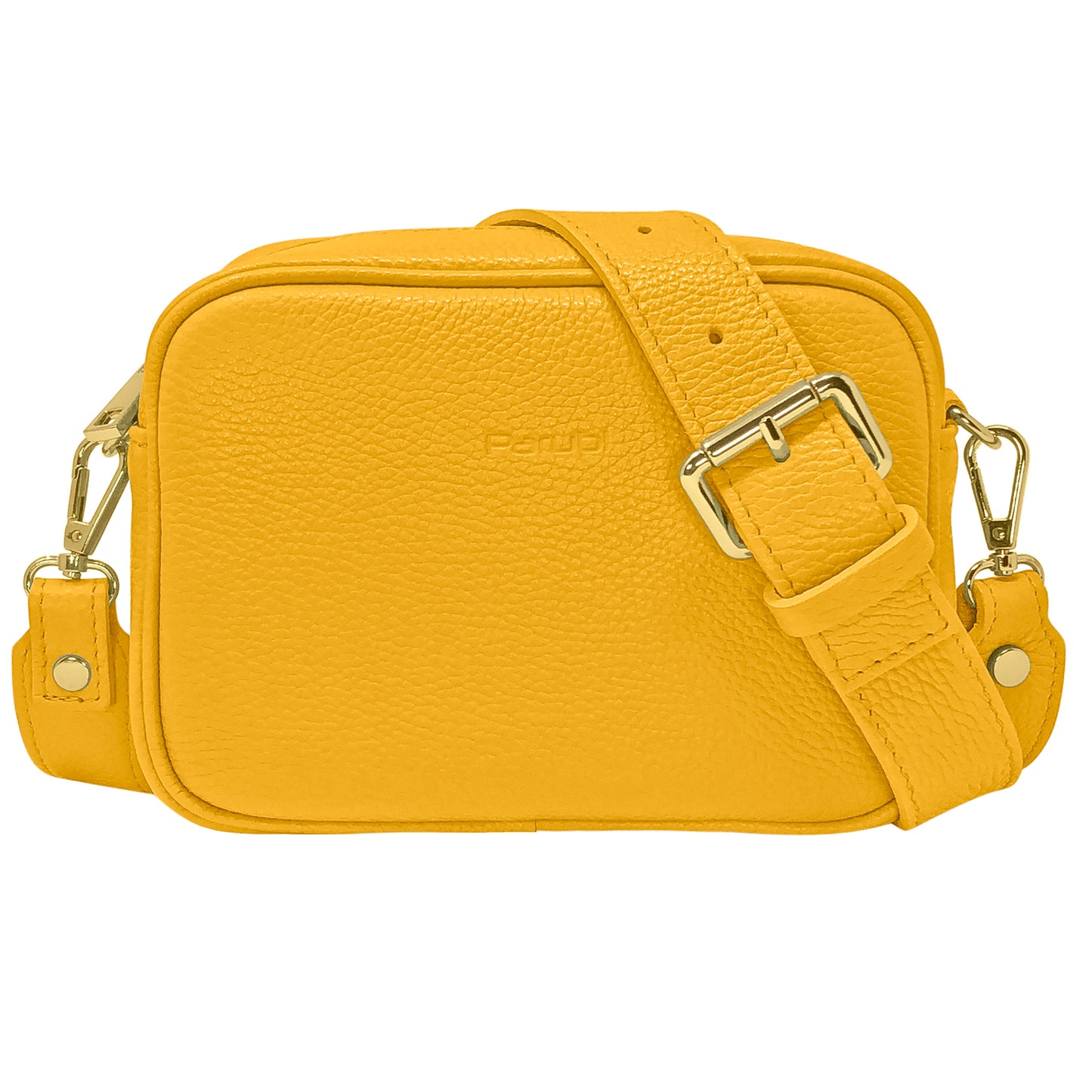 Borsa Donna a Tracolla, In Vera Pelle, Made in Italy, Modello Ginevra Parubi Borse Giallo Canarino - vista 101