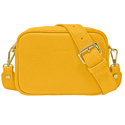 Borsa Donna a Tracolla, In Vera Pelle, Made in Italy, Modello Ginevra Parubi Borse Giallo Canarino - vista 101