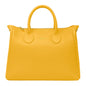 Borsa Donna a Mano con Tracolla, In Vera Pelle Morbida, Made in Italy, Modello Ada Parubi Borse Giallo Canarino - vista 67