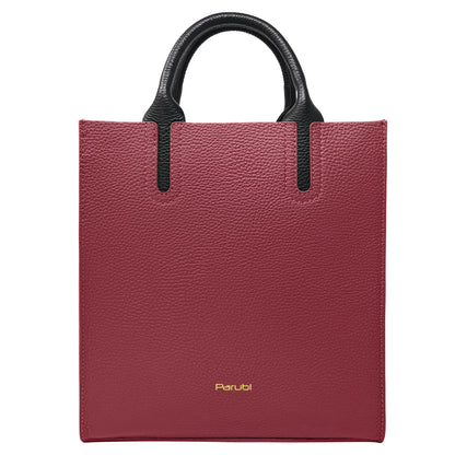 Borsa Donna a Mano con Tracolla, In Vera Pelle Morbida, Made in Italy, Modello Clizia Parubi Borse Bordeaux - vista 153