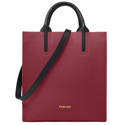 Borsa Donna a Mano con Tracolla, In Vera Pelle Morbida, Made in Italy, Modello Clizia Parubi Borse - vista 157