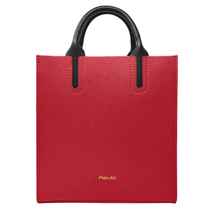 Borsa Donna a Mano con Tracolla, In Vera Pelle Morbida, Made in Italy, Modello Clizia Parubi Borse Rosso - vista 137