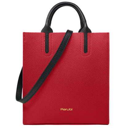 Borsa Donna a Mano con Tracolla, In Vera Pelle Morbida, Made in Italy, Modello Clizia Parubi Borse - vista 141
