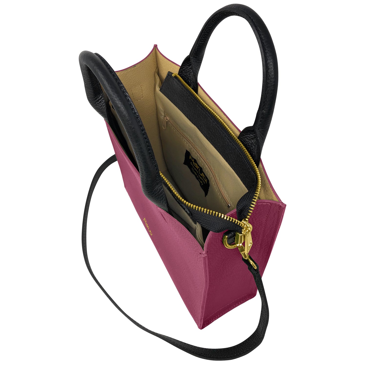 Borsa Donna a Mano con Tracolla, In Vera Pelle Morbida, Made in Italy, Modello Clizia Parubi Borse - vista 151