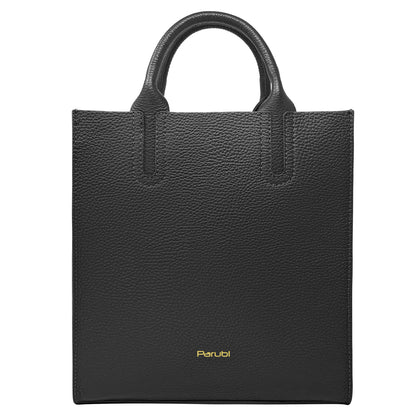 Borsa Donna a Mano con Tracolla, In Vera Pelle Morbida, Made in Italy, Modello Clizia Parubi Borse Nero - vista 73