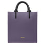 Borsa Donna a Mano con Tracolla, In Vera Pelle Morbida, Made in Italy, Modello Clizia Parubi Borse Malva - vista 161