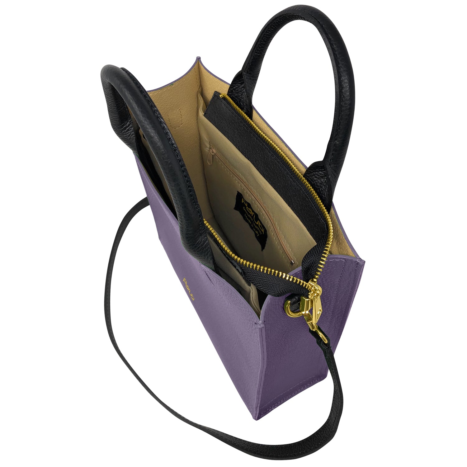 Borsa Donna a Mano con Tracolla, In Vera Pelle Morbida, Made in Italy, Modello Clizia Parubi Borse - vista 167