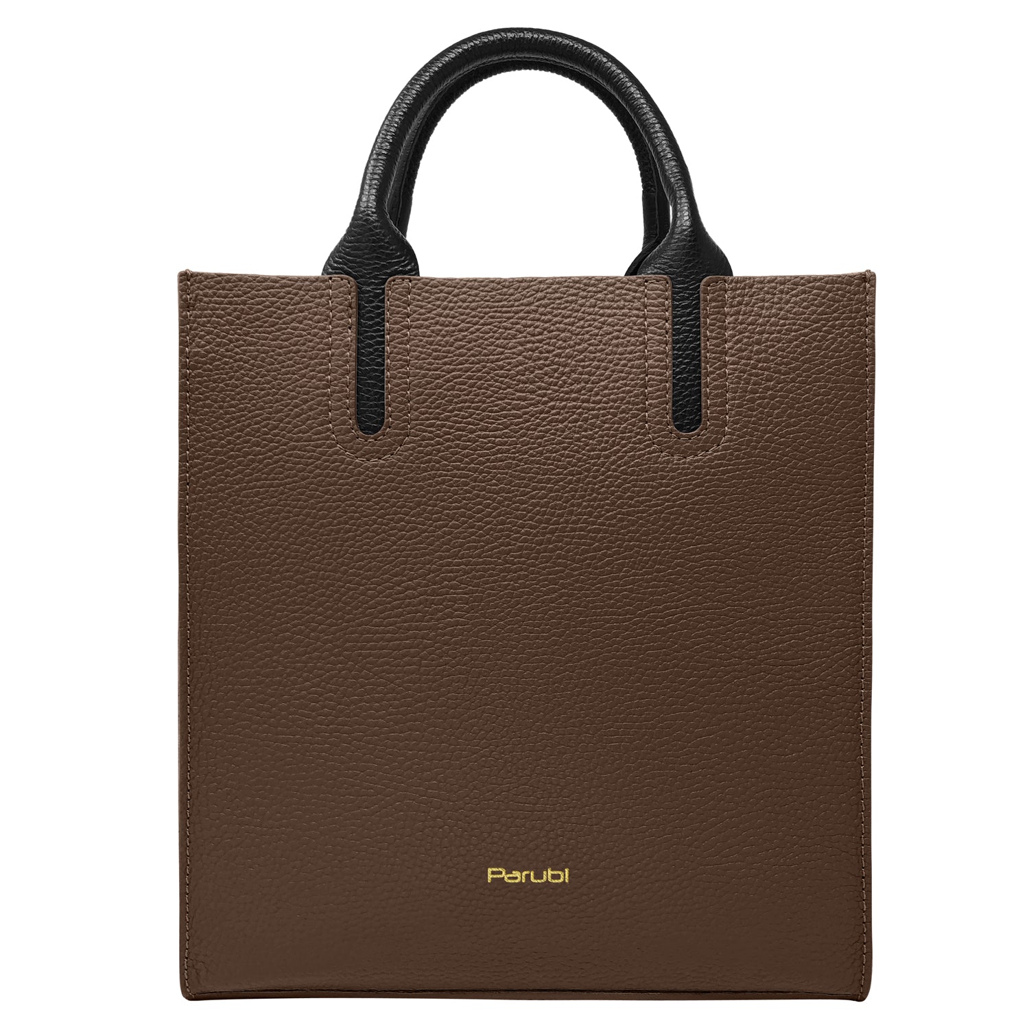 Borsa Donna a Mano con Tracolla, In Vera Pelle Morbida, Made in Italy, Modello Clizia Parubi Borse Cacao - vista 89