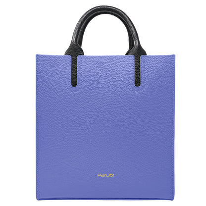 Borsa Donna a Mano con Tracolla, In Vera Pelle Morbida, Made in Italy, Modello Clizia Parubi Borse Blu Fiordaliso - vista 49