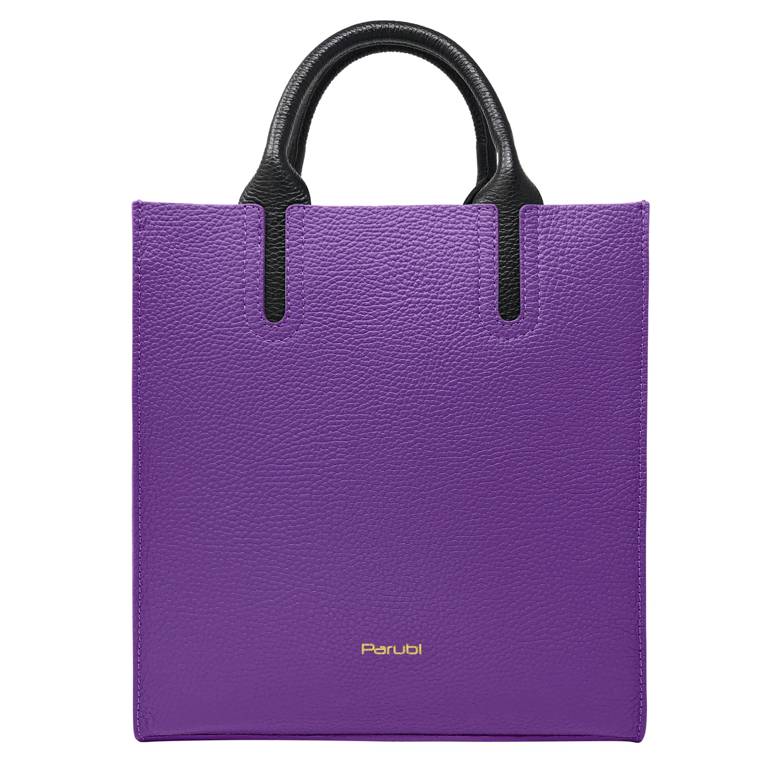 Borsa Donna a Mano con Tracolla, In Vera Pelle Morbida, Made in Italy, Modello Clizia Parubi Borse Viola - vista 169