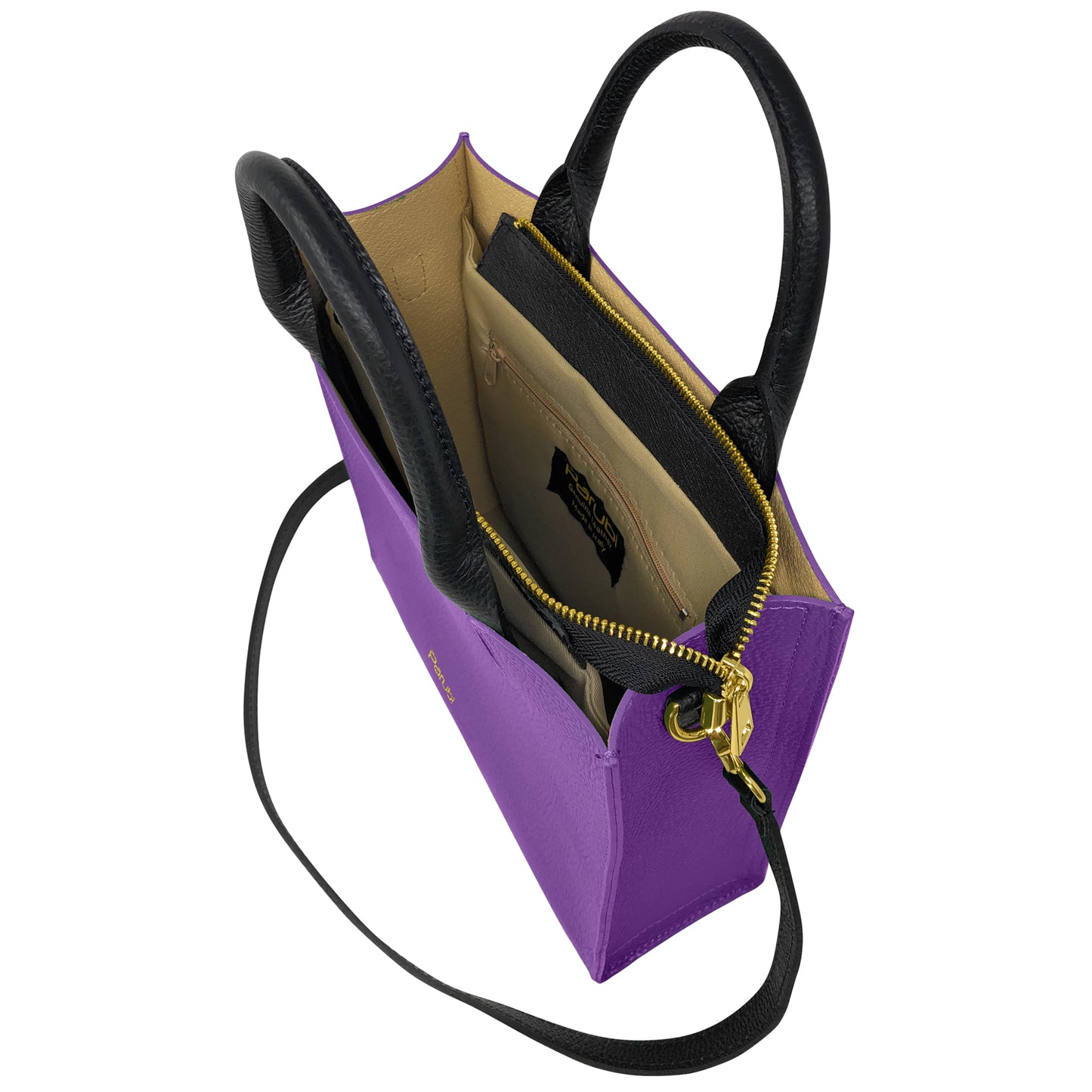 Borsa Donna a Mano con Tracolla, In Vera Pelle Morbida, Made in Italy, Modello Clizia Parubi Borse - vista 175