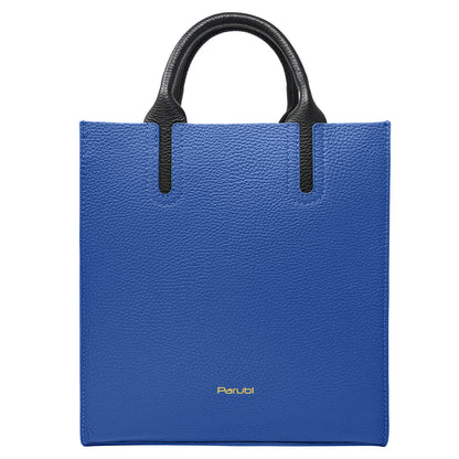 Borsa Donna a Mano con Tracolla, In Vera Pelle Morbida, Made in Italy, Modello Clizia Parubi Borse Bluette - vista 185