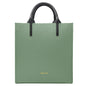 Borsa Donna a Mano con Tracolla, In Vera Pelle Morbida, Made in Italy, Modello Clizia Parubi Borse Verde Salvia - vista 41