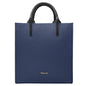 Borsa Donna a Mano con Tracolla, In Vera Pelle Morbida, Made in Italy, Modello Clizia Parubi Borse Blu Jeans - vista 25