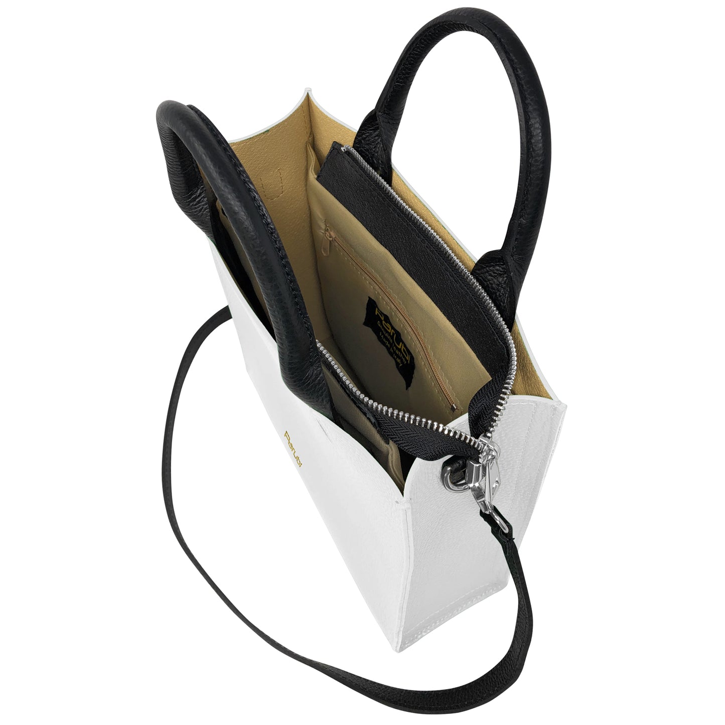Borsa Donna a Mano con Tracolla, In Vera Pelle Morbida, Made in Italy, Modello Clizia Parubi Borse - vista 15