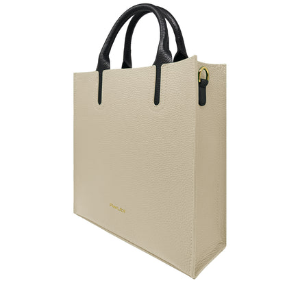 Borsa Donna a Mano con Tracolla, In Vera Pelle Morbida, Made in Italy, Modello Clizia Parubi Borse - vista 58