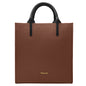 Borsa Donna a Mano con Tracolla, In Vera Pelle Morbida, Made in Italy, Modello Clizia Parubi Borse Marrone - vista 105